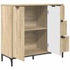 vidaXL Sideboard Sonoma-Eiche 89,5 x 33 x 82 cm Holzwerkstoff