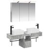 vidaXL Badezimmerschrank-Set 4 stk. Betongrau Holzwerkstoff