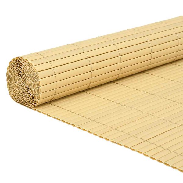 vidaXL Gartenzaun Doppelseitig Gelb 1,8x5 m PVC