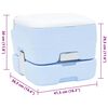 vidaXL Camping-Toilette Helles Blau und Wei&szlig; 41,5 x 36,5 x 30 cm