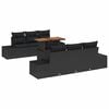 vidaXL Gartensofa-set 7 Stk. Schwarz Poly-Rattan