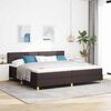 vidaXL Boxspringbett mit Matratze Dunkelbraun 200 x 200 cm Stoff