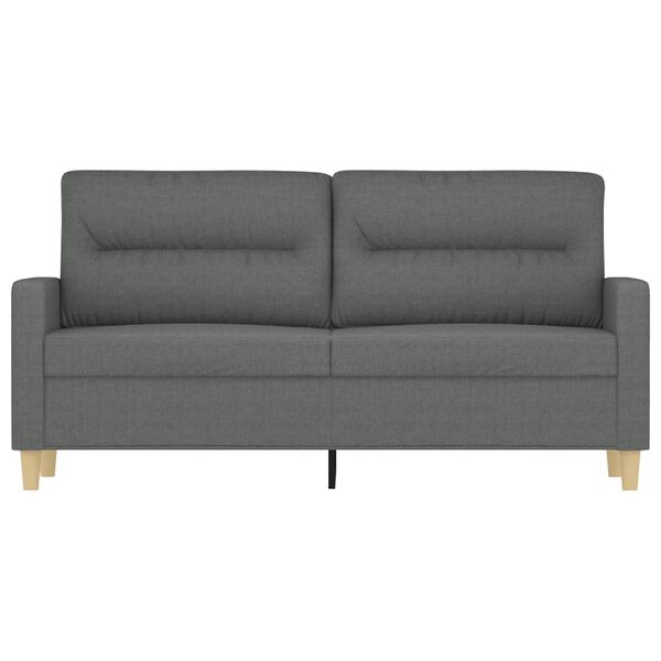 vidaXL 2-Sitzer-Sofa Dunkelgrau 140 cm Stoff