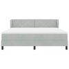 vidaXL Boxspringbett mit Matratze Hellgrau 180 x 200 cm Samt