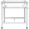 vidaXL Waschmaschinen-Untergestell mit Ausziehbarer Ablage Wei&szlig;