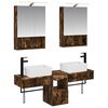 vidaXL Badezimmerschrank-Set 5 stk. Ger&auml;ucherte Eiche Holzwerkstoff