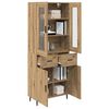 vidaXL Highboard mit Schubladen 2 pcs Artisan-Eiche Holzwerkstoff
