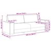 vidaXL 3-Sitzer-Sofa Creme 220x78x84 cm Samt
