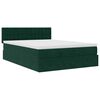 vidaXL Ottoman-Bett mit Matratze Dunkelgr&uuml;n 140x200 cm Samt