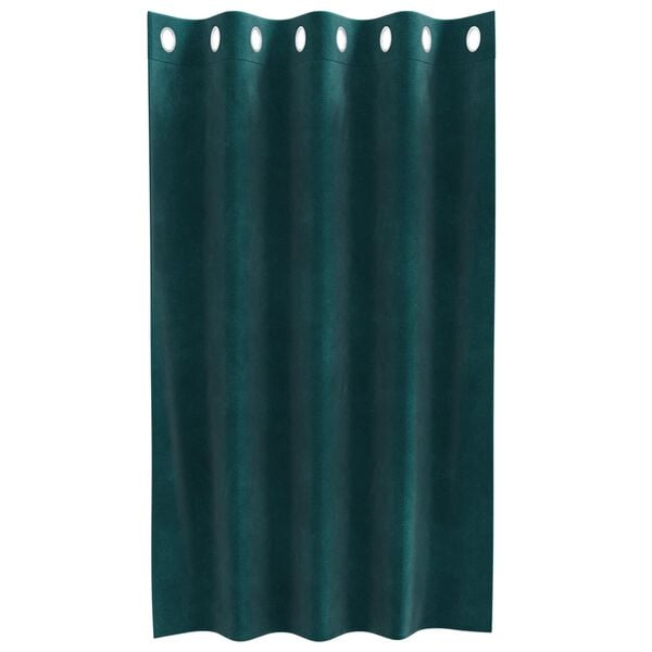 vidaXL Verdunkelungsvorh&auml;nge 2 pcs Dunkelgr&uuml;n 140 x 140 cm Samt