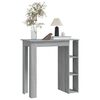 vidaXL Bartisch mit Regal Grau Sonoma 102x50x103,5 cm Holzwerkstoff