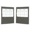vidaXL Party Zelt Seitenteil 2 pcs 200 x 195 cm Anthrazit PE und Stahl