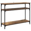 vidaXL Konsolentisch mit Regal Altholz 100 x 29 x 75 cm Holzwerkstoff