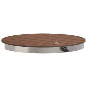 vidaXL Garten Boden Dusche WPC und Edelstahl 201 Braun