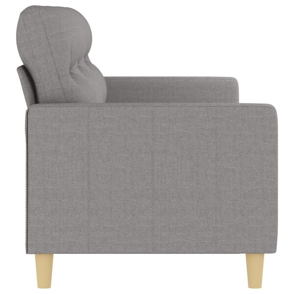 vidaXL 3-Sitzer-Sofa Hellgrau 180 cm Stoff