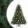 vidaXL K&uuml;nstlicher Weihnachtsbaum mit Weihnachtskugel 150 cm 150 LEDs