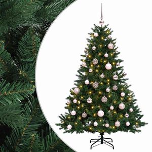 vidaXL K&uuml;nstlicher Weihnachtsbaum mit Weihnachtskugel 150 cm 150 LEDs