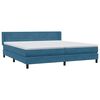 vidaXL Boxspringbett mit Matratze Dunkelblau 180x210 cm Samt