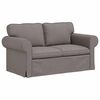 vidaXL Sofa 120cm 2 pcs Taupe Metall