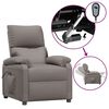 vidaXL Relaxsessel Elektrisch Taupe Stoff
