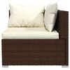 vidaXL 14-tlg. Garten-Lounge-Set mit Kissen Braun Poly Rattan