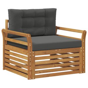vidaXL Outdoor-Sofa Massives Akazienholz und Polyester