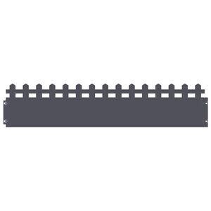 vidaXL Rasenkanten 10 stk. 103 x 0,05 x 22 cm Stahl Anthrazit