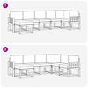 vidaXL Outdoor-Sofagarnitur mit Kissen 7 pcs Natur und Anthrazit