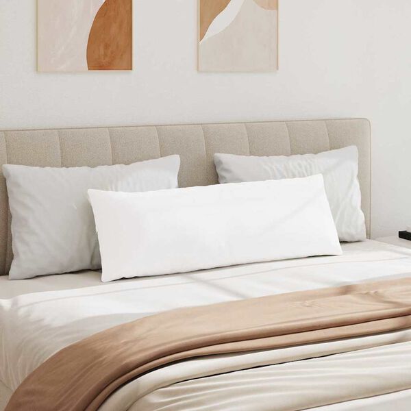 vidaXL Sofakissen 2 pcs Wei&szlig; 120 x 40 cm Stoff