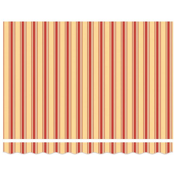 vidaXL Markise Einziehbar Gelb und Wei&szlig; 3,5x2,5 m Stoff und Aluminium