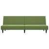 vidaXL Schlafsofa 2-Sitzer mit Fu&szlig;hocker Hellgr&uuml;n Samt