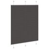 vidaXL Plissee Schwarz 110x150 cm Stoffbreite 109,4 cm Polyester