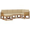 vidaXL Outdoor-Sofagarnitur mit Kissen 6 pcs Natur und Beige Polyester