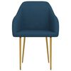 vidaXL Esszimmerst&uuml;hle 2 Stk. Blau Samt