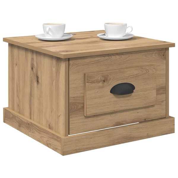 vidaXL Couchtisch Artisan-Eiche 50 x 50 x 35 cm Holzwerkstoff