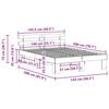 vidaXL Bettrahmen Wachsbraun 140 x 200 cm Massives Kiefernholz