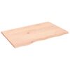vidaXL Waschtischplatte 80x50x2 cm Massivholz Unbehandelt