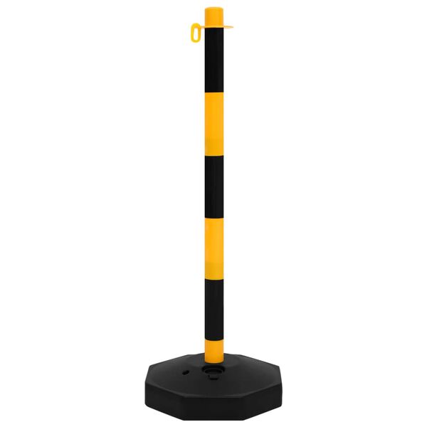 vidaXL Kettenpfosten-Set mit 10 m Kunststoffkette