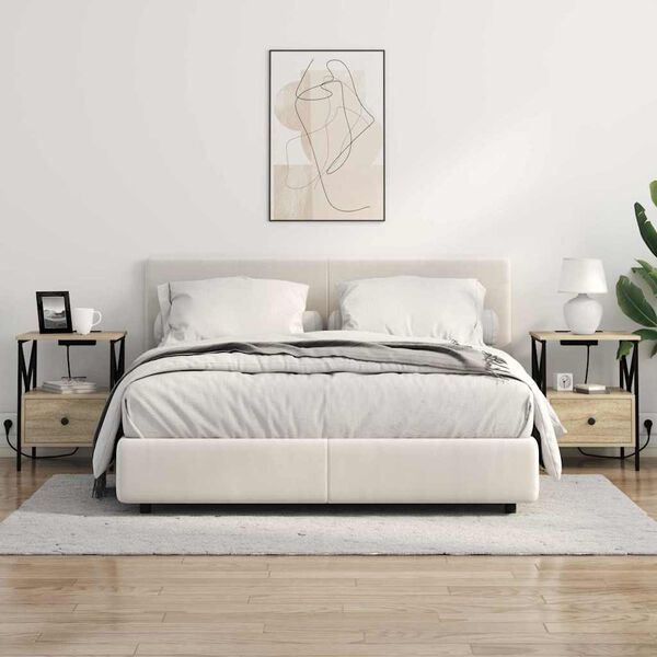 vidaXL Nachttisch Sonoma-Eiche 41,5 x 40,5 x 55 cm Holzwerkstoff