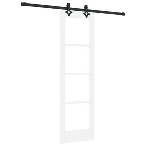 vidaXL Schiebet&uuml;r ORKDAL Wei&szlig; und Schwarz 61 x 198,5 cm