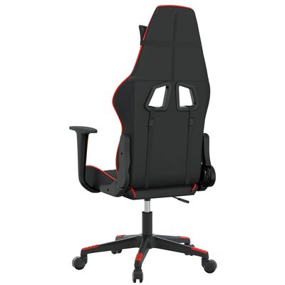 vidaXL Gaming-Stuhl mit Massagefunktion Schwarz und Rot Kunstleder