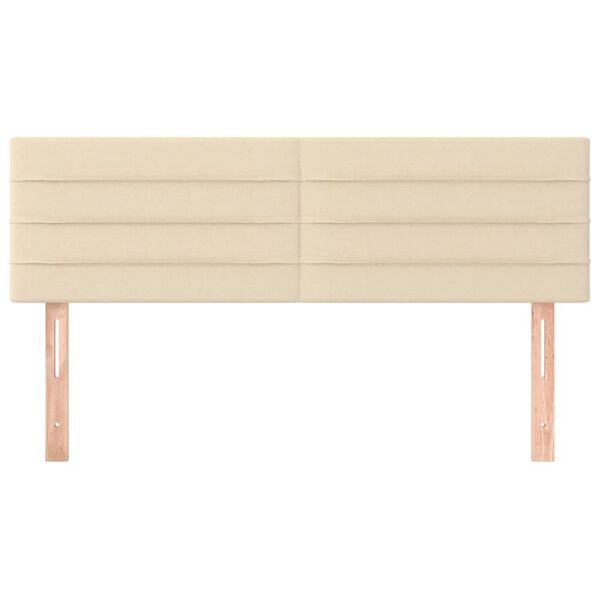 vidaXL Kopfteile Creme 144x5x78/88 cm Stoff
