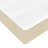 vidaXL Ottoman-Bett mit Matratze Creme 80x200 cm Stoff