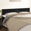 vidaXL Kopfteile Schwarz 200x5x78/88 cm Samt