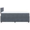 vidaXL Boxspringbett mit Matratze Dunkelgrau 120x200 cm Samt