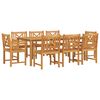 vidaXL Garten Essgruppe 9 Stk. Braun Massivholz Akazie