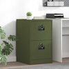 vidaXL Aktenschrank Olive Gr&uuml;n 44 x 50 x 106,5 cm Kaltgewalzter Stahl