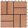 vidaXL Terrassenfliese 11 pcs Teak 30 x 30 cm WPC