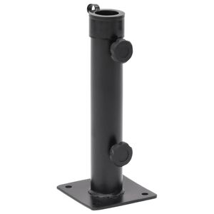 vidaXL Sonnenschirmst&auml;nder f&uuml;r &Oslash;38/48 mm Mast Mattschwarz Stahl
