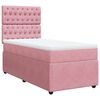 vidaXL Boxspringbett mit Matratze Rosa 90x190 cm Samt